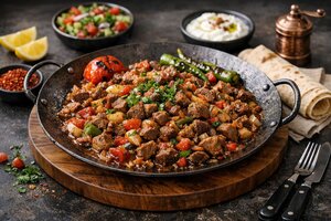 Sac Kavurma - Turkish Iron Griddle Meat Stir-Fry