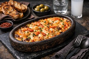 Turkish Shrimp Casserole with Cheese