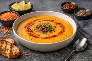 Turkish Red Lentil Soup with Smoked Paprika