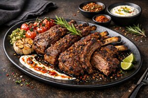 Turkish Spicy Lamb Ribs with Aromatic Herbs