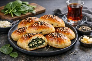 Turkish Spinach Pogacha Bread
