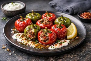 Turkish Stuffed Cherry Peppers with Rice and Herbs