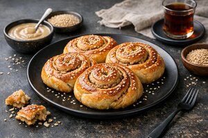 Sesame Tahini Cookies with Turkish Flavors