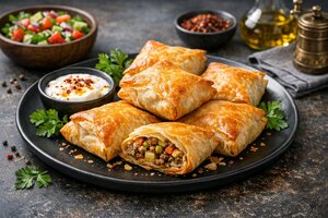 Turkish Talas Börek - Layered Phyllo Pastry with Cheese