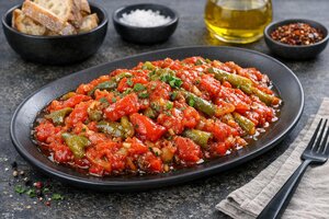 Turkish Tomato Pepper Breakfast Sauté