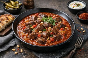 Turkish Beef Tongue Stew with Vegetables