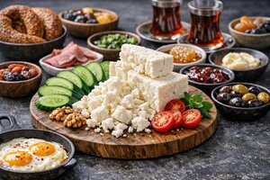 Turkish Tulum Cheese Breakfast Platter