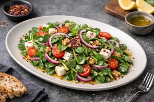 Türkischer Portulak-Salat mit Joghurt-Dressing