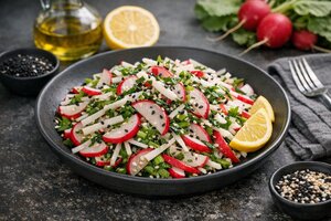 Turkish Radish Salad with Vinegar Dressing