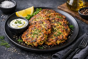 Turkish Zucchini Fritters with Herbs and Cheese
