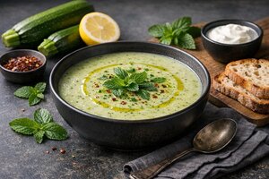 Turkish Zucchini Mint Soup