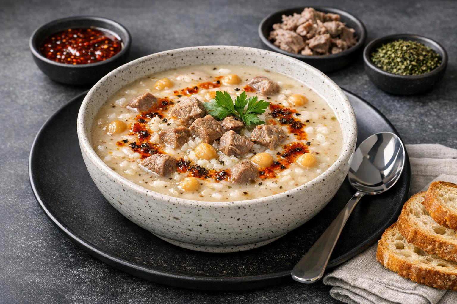 Turkish Toy Lamb Soup with Vegetables