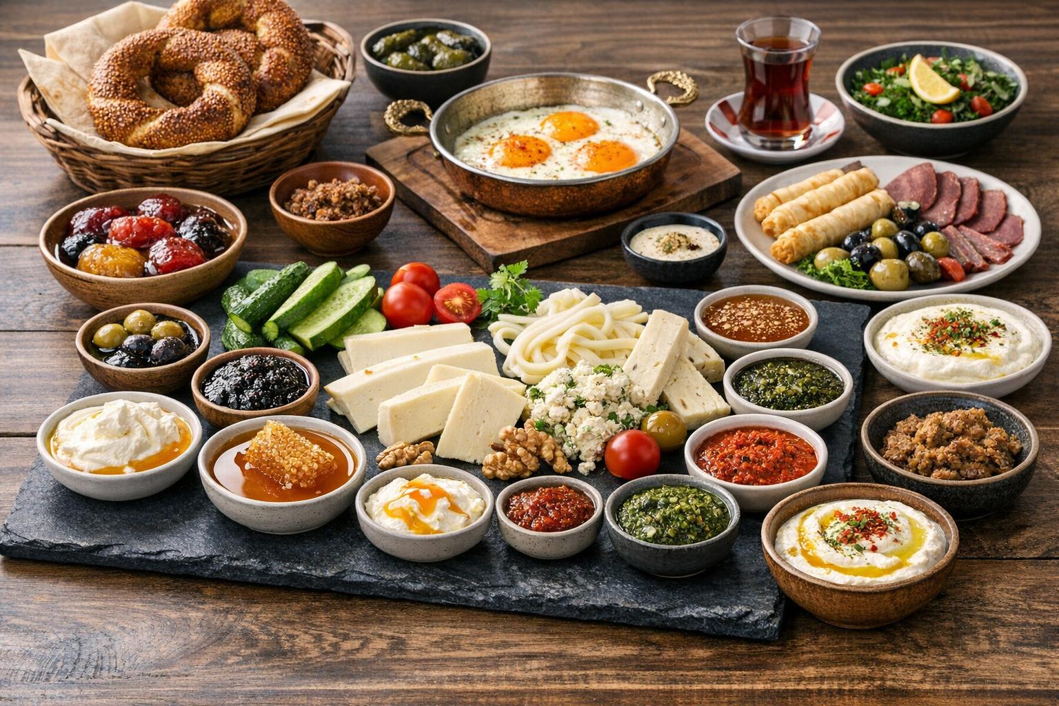 Van Kahvaltısı - Traditionelles türkisches Frühstück aus Van