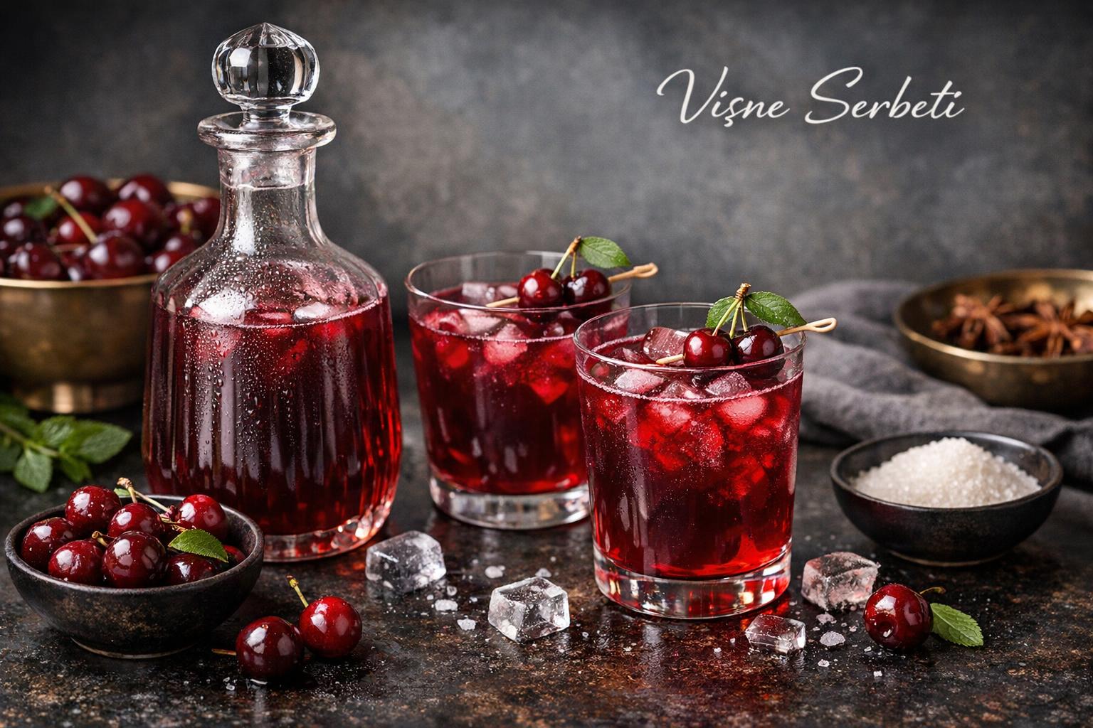 Turkish Sour Cherry Sherbet - Traditional Refreshing Summer Drink